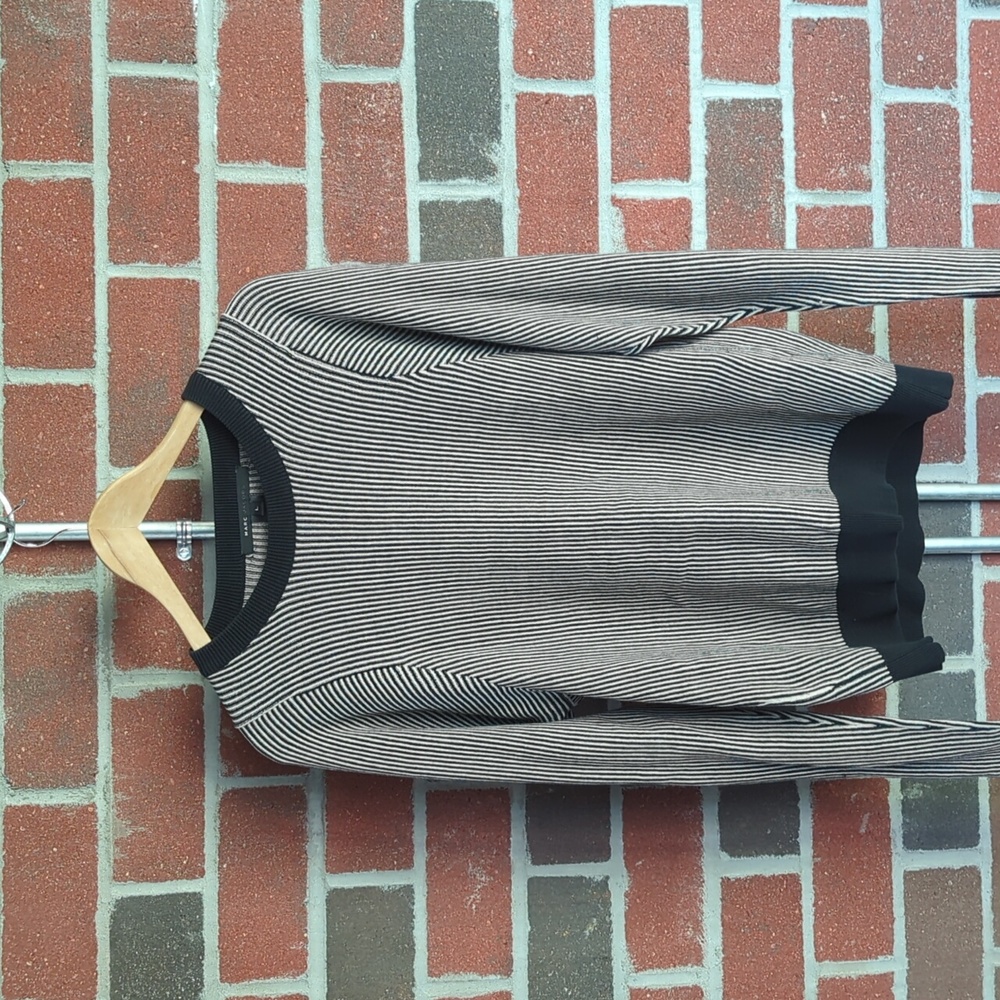 Marc Jacobs Black Stripe Knitted Sweater Large L